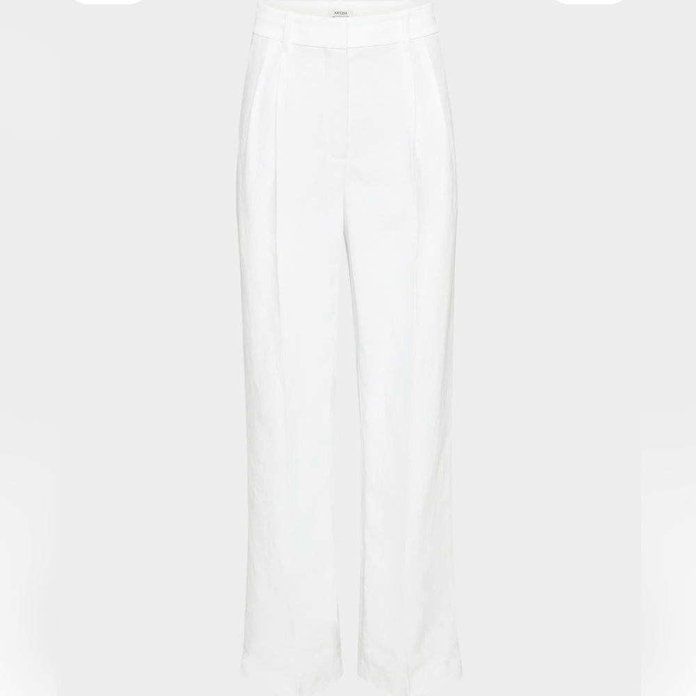 Linen Aritzia Effortless Pant White